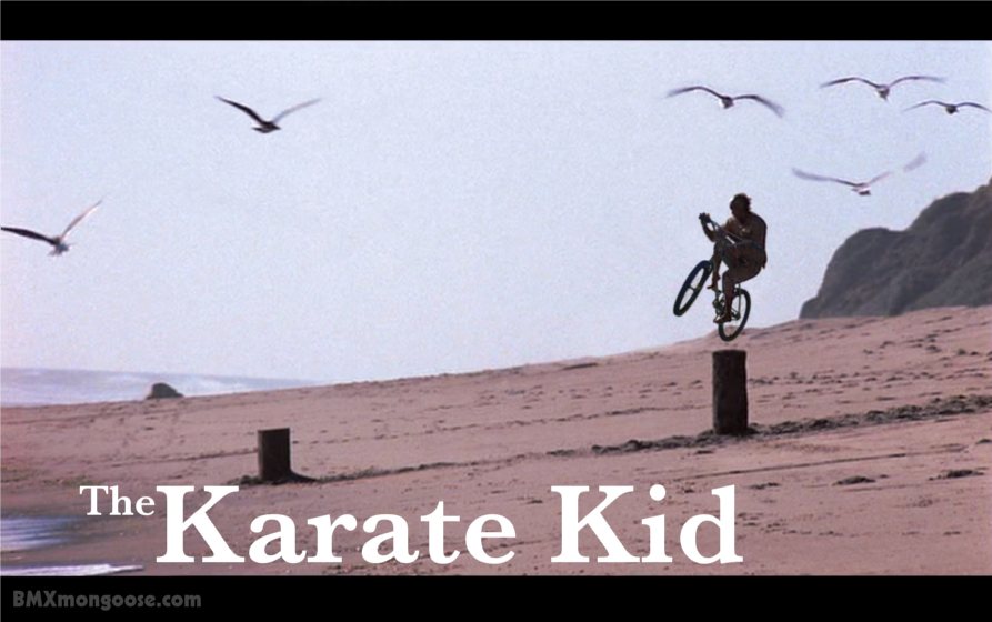 Pat Morita Bicycle! Mr. Miyagi on the Mongoose two-four! The Karate Kid Bike!