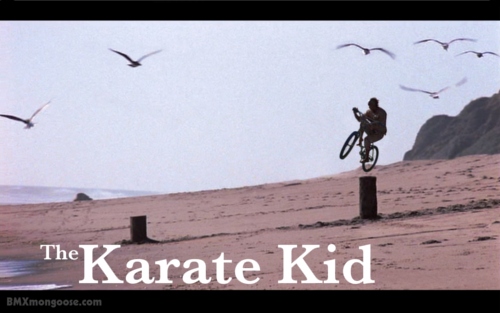 Pat Morita Bicycle, Mr. Miyagi on Karate Kid Bike Mongoose two/four BMX